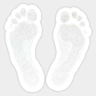 Barefoot Barefeet to save the planet Sticker